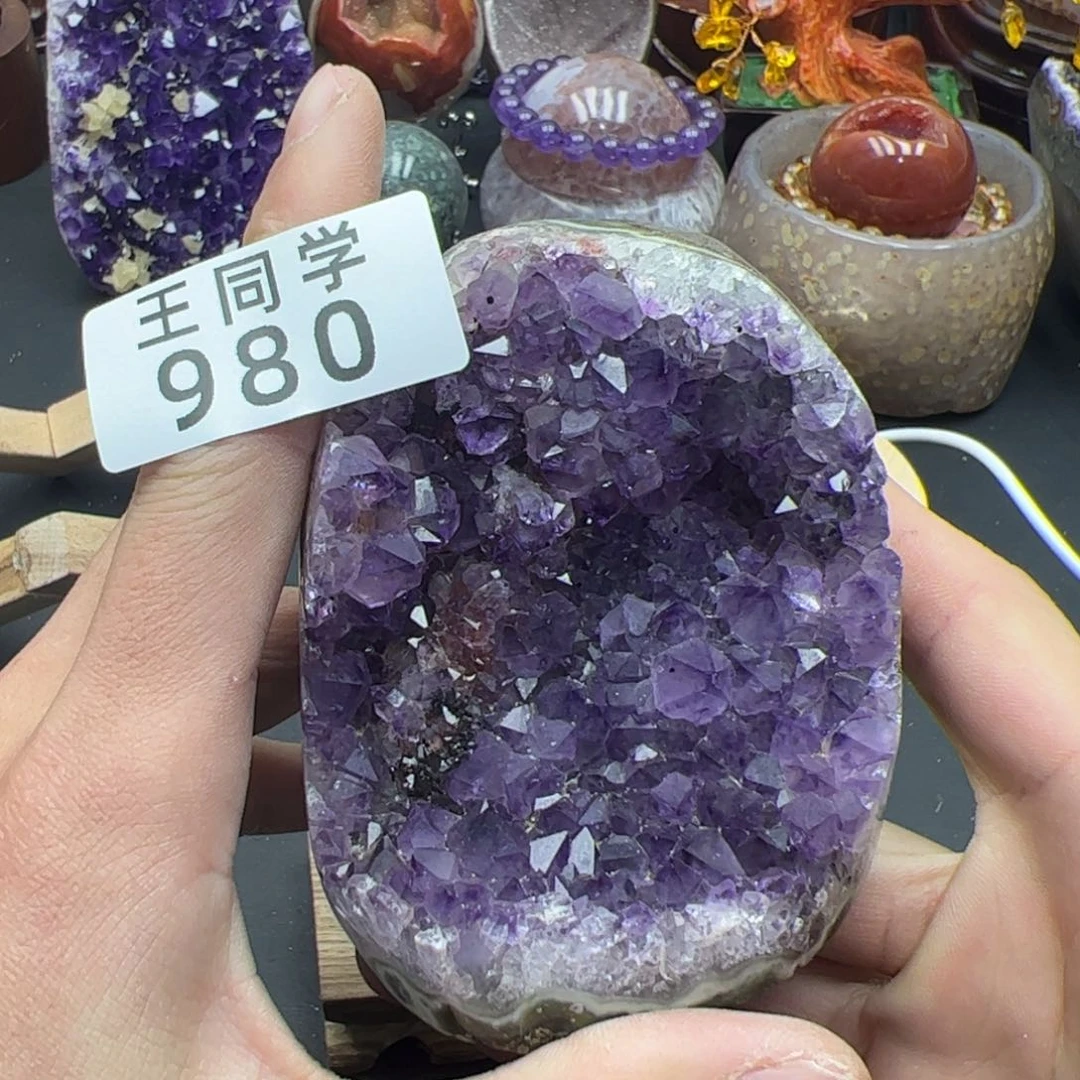 紫晶水晶摆件未镶嵌980