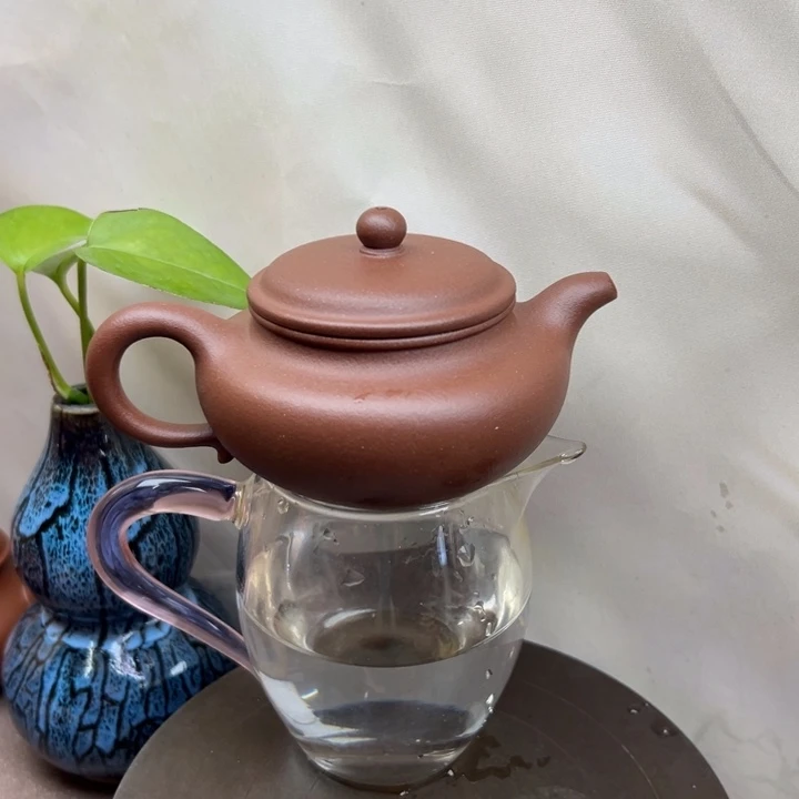 紫砂茶壶紫泥仿古200c c