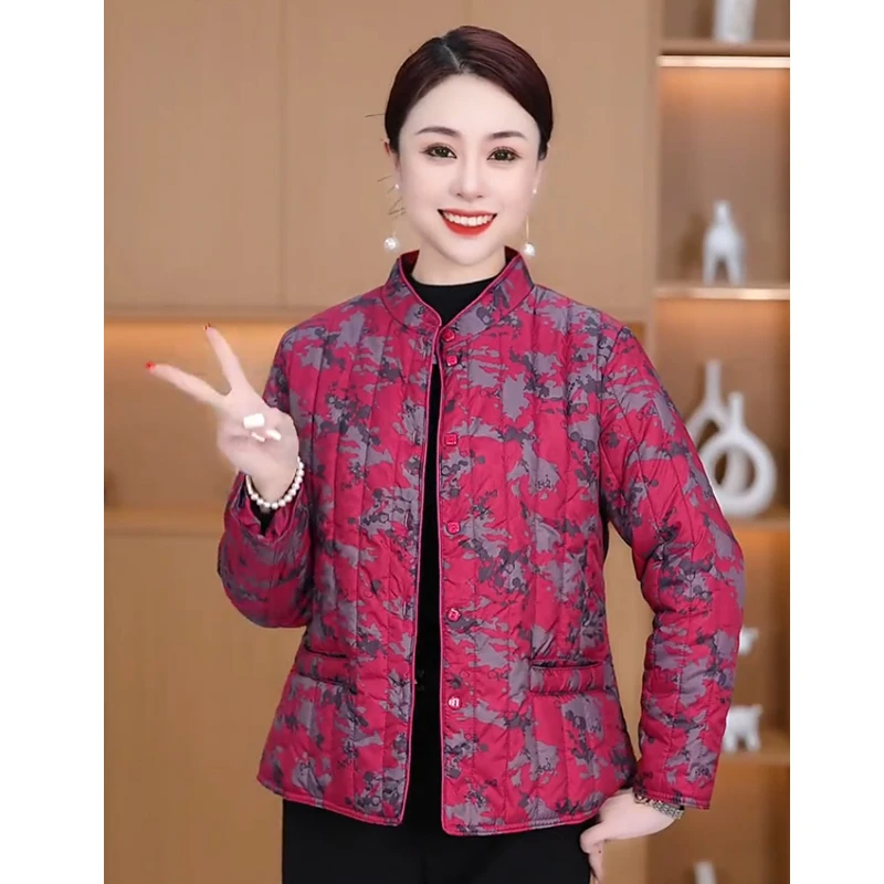 中老年人轻便保暖棉衣精梳丝棉奶奶老太太妈妈棉服秋冬装过年服装