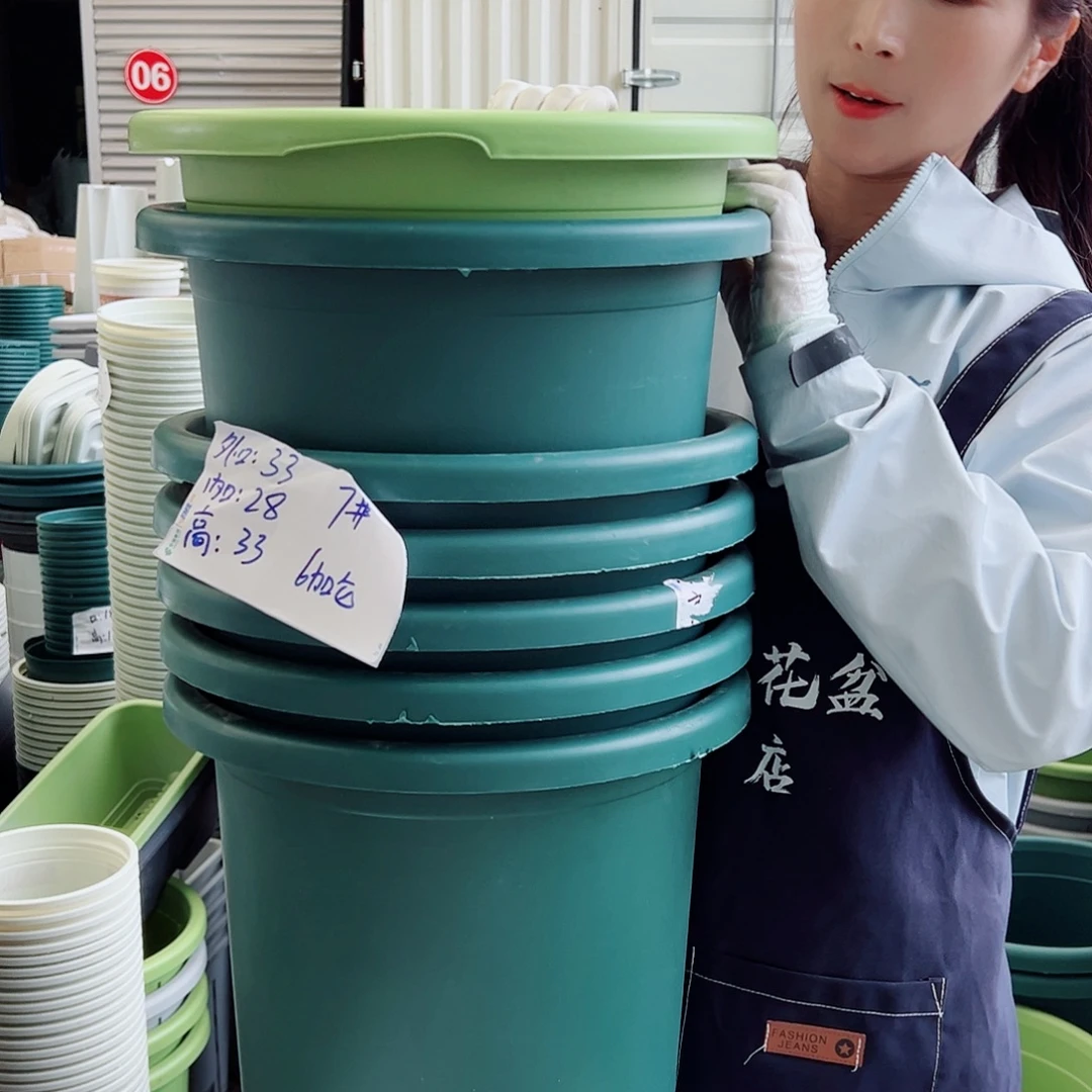 四季盆7#墨绿色6个无托
