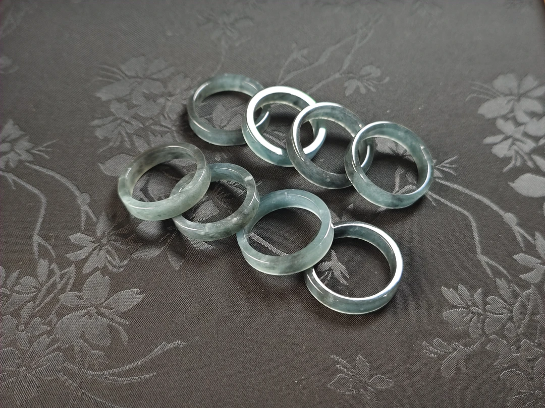 【要努力】D449 翡翠未镶嵌 乌鸡戒圈多样性发一