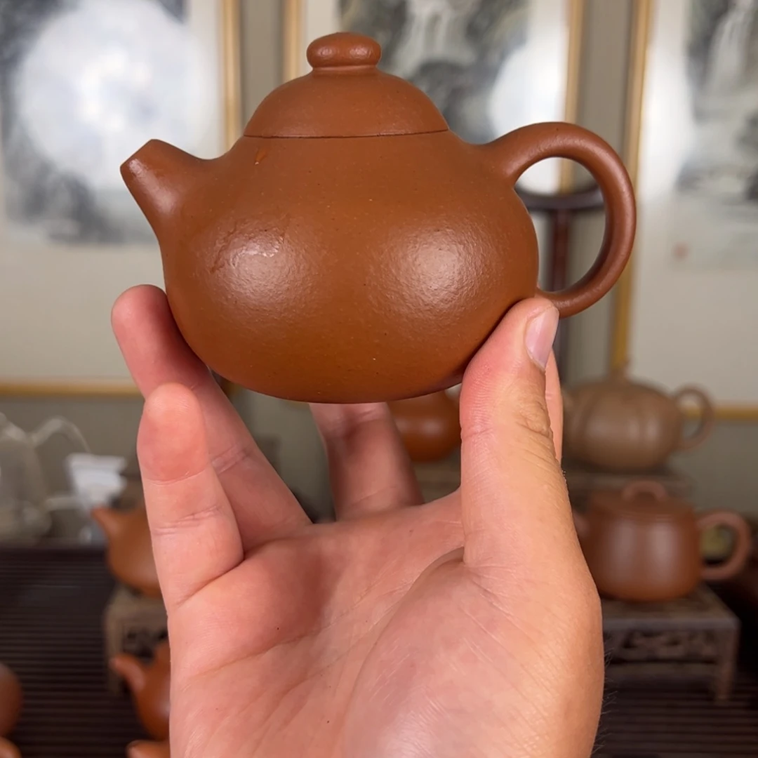 沐****茶壶紫砂全手工老朱泥文旦200c