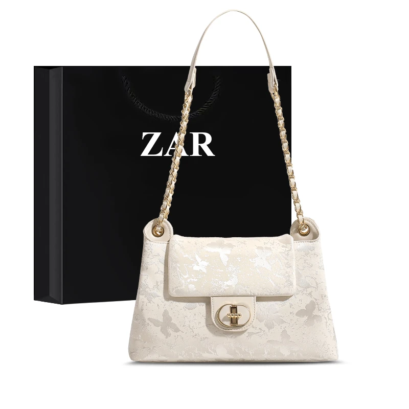 ZAR&RUILR/查瑞娜新中式刺绣休闲包包女轻奢腋下包大容量斜挎包