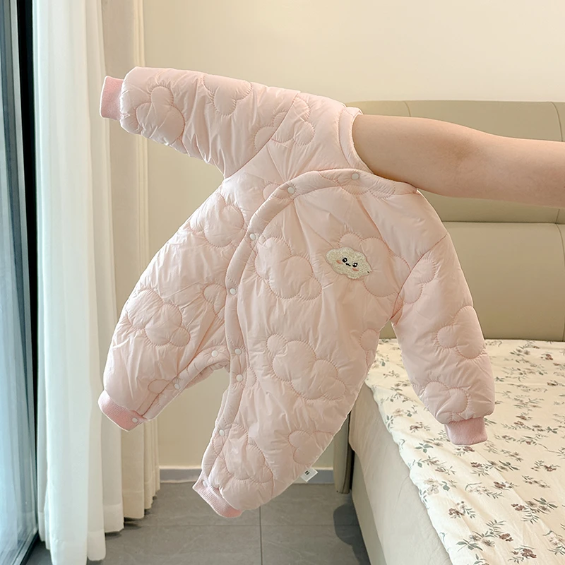 【宝藏单品】婴儿连体衣秋冬薄棉衣服宝宝夹棉加厚棉服外出哈衣