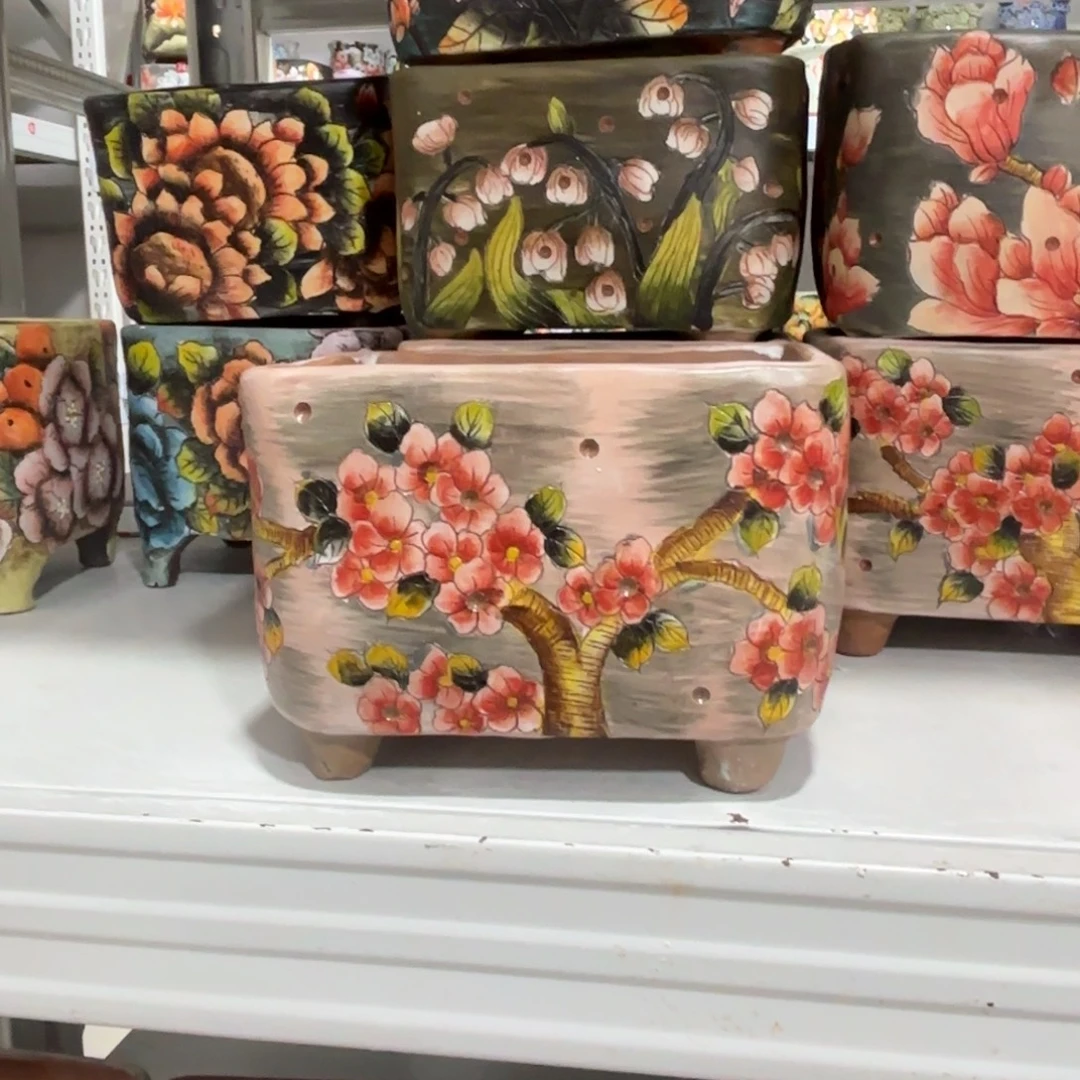 景德镇手绘花盆陶瓷14/11