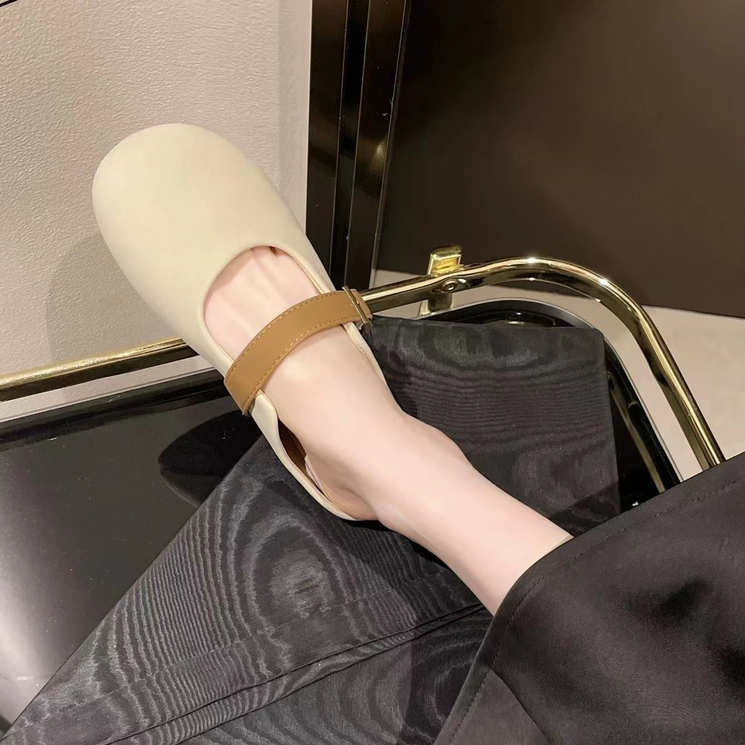 夏休闲款法式拖鞋女新款配裙子包头拖鞋3352