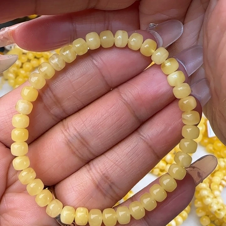 手链蜜蜡未镶嵌白花老型手串