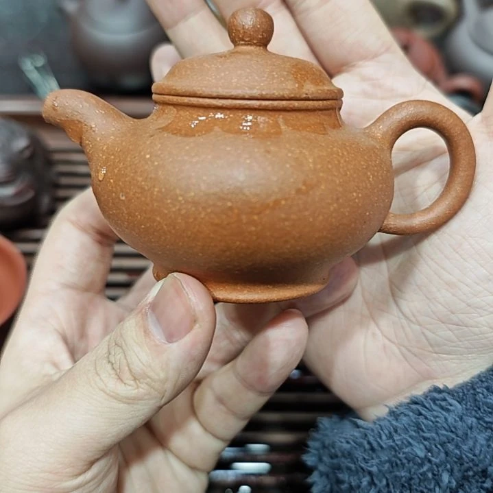 紫砂茶壶红降坡掇枝130cc