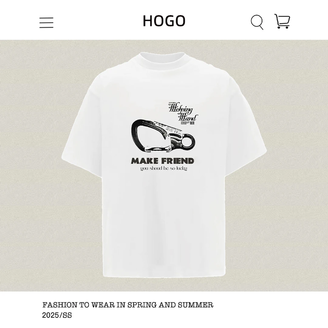 青年短袖正肩T恤男士白色cleanfit高级感复古印花夏新款韩系上衣