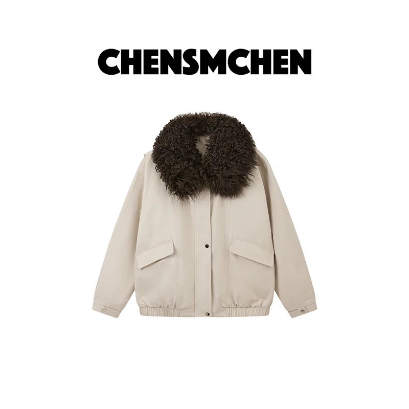CHENSMCHEN【时髦精派克】时尚大翻领90鹅绒服女羽绒外套CSY11670MX