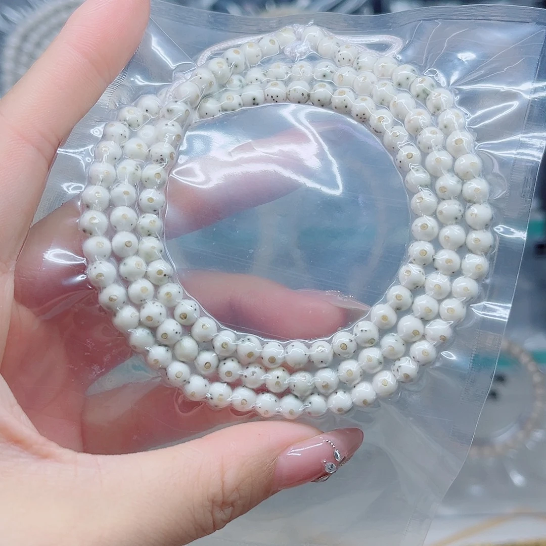 吊坠星月菩提石玉5圆骨瓷白找星星