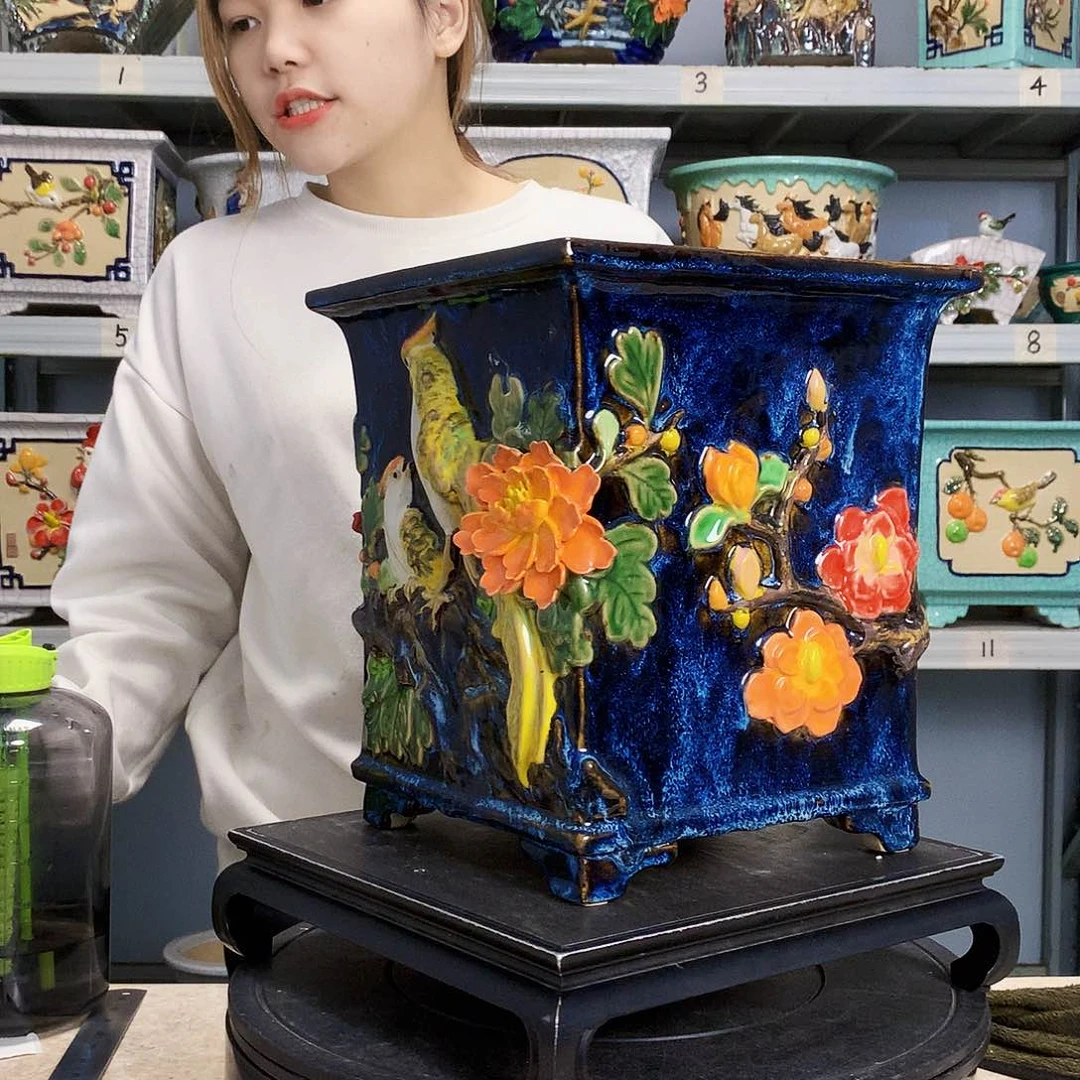 栀*实物拍摄湾盆石湾盆