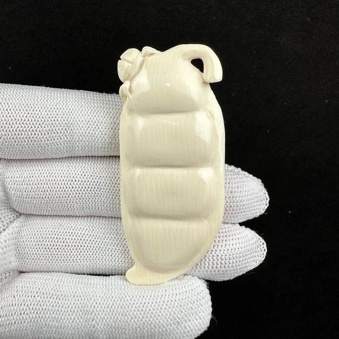 H93-25天然猛犸牙 雕刻多子多福牌26*61*6mm 支持鉴定 假一罚四