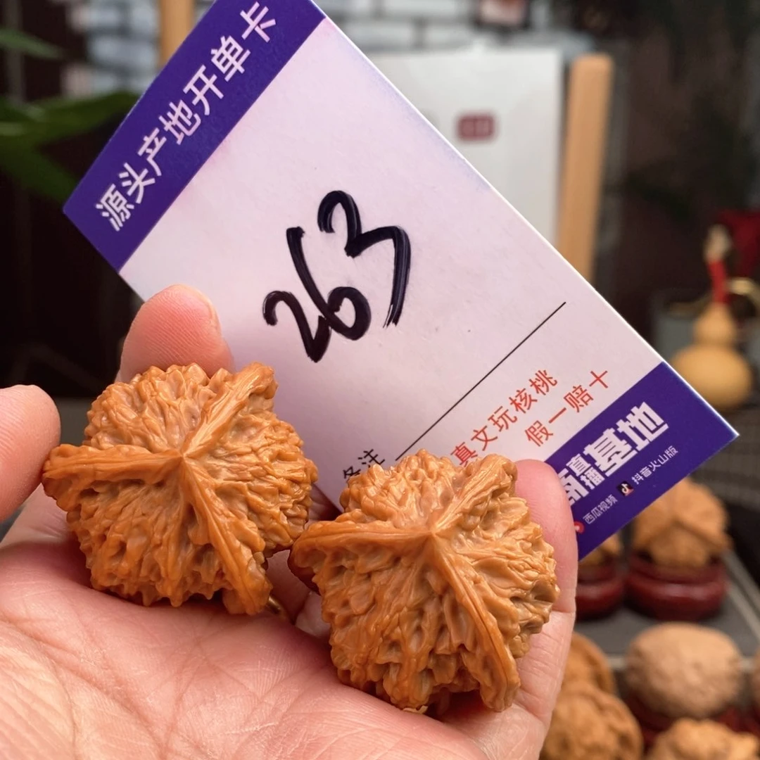 文玩核桃把件34手盘天然盘山球奔263号