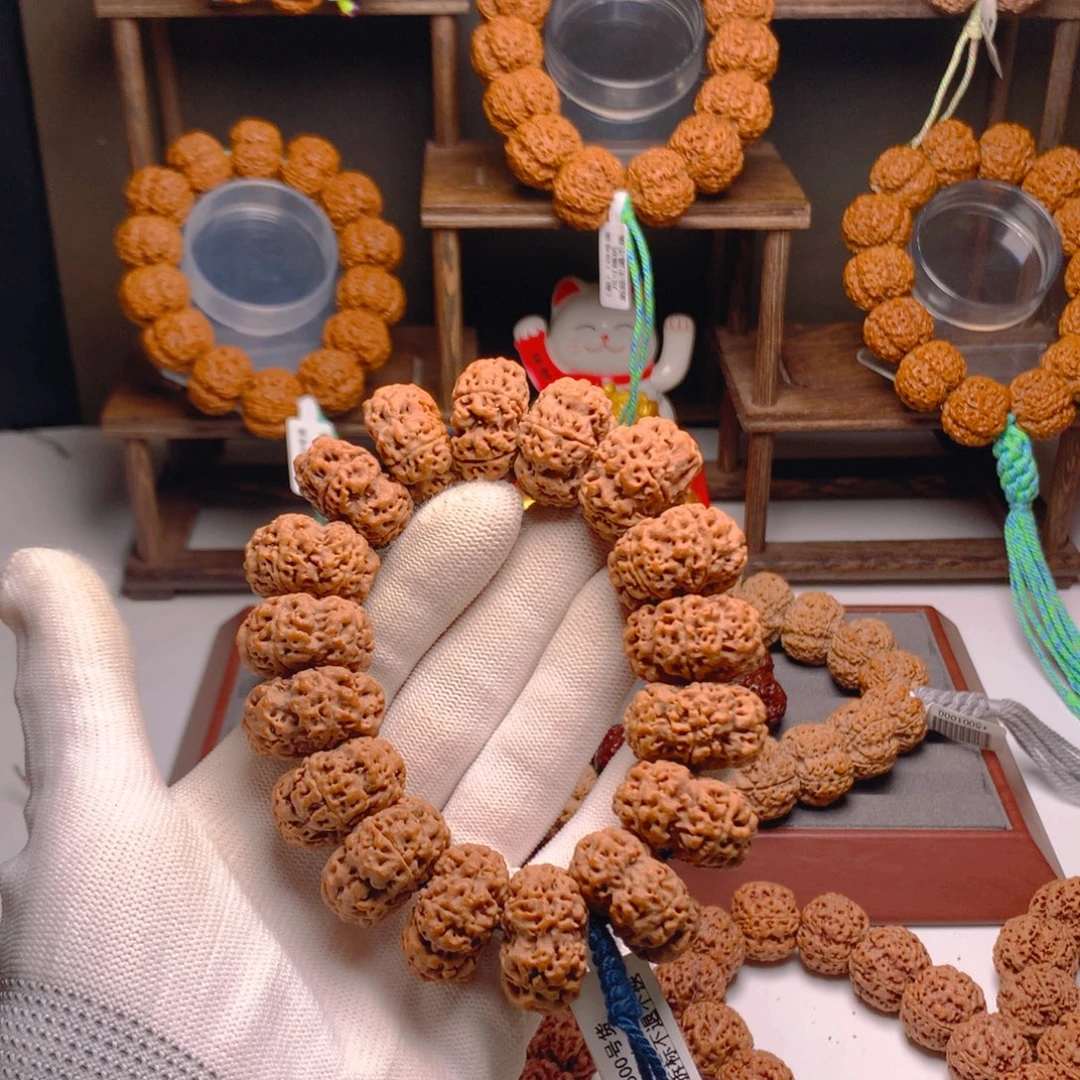 金刚菩提手串金刚菩提夹板微裂断齿正常介意勿拍