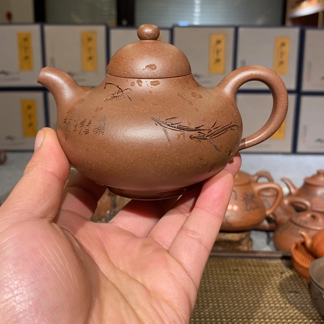 紫砂茶壶b****o自炼零添加紫泥小华颖