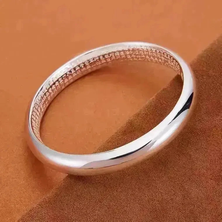 999.9银光面简约心经闭口镯