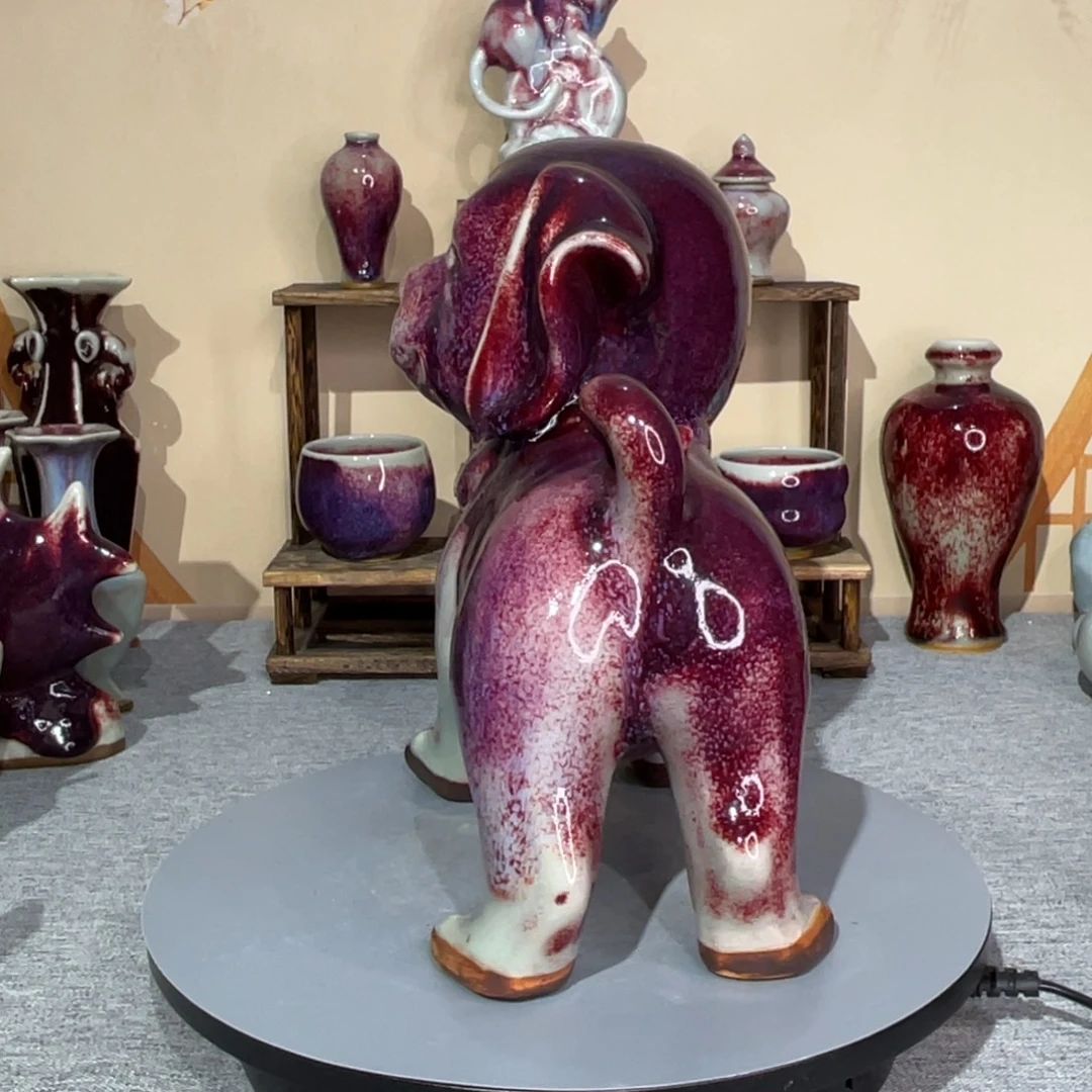 用***2摆件传统煤烧钧瓷摆件精品