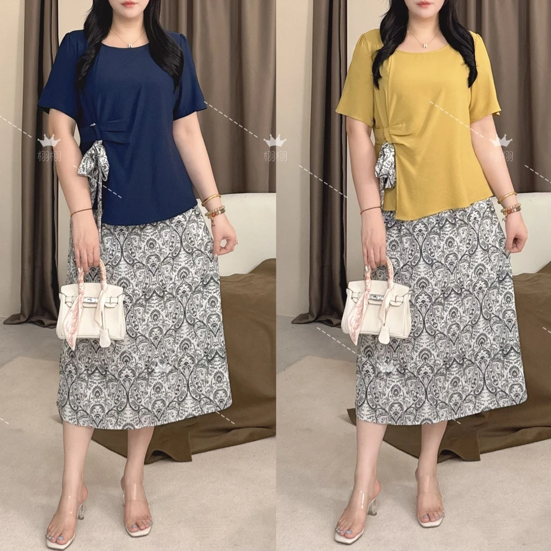 【套装现货】PDM22309+22310夏季新款气质百搭显瘦大码套装