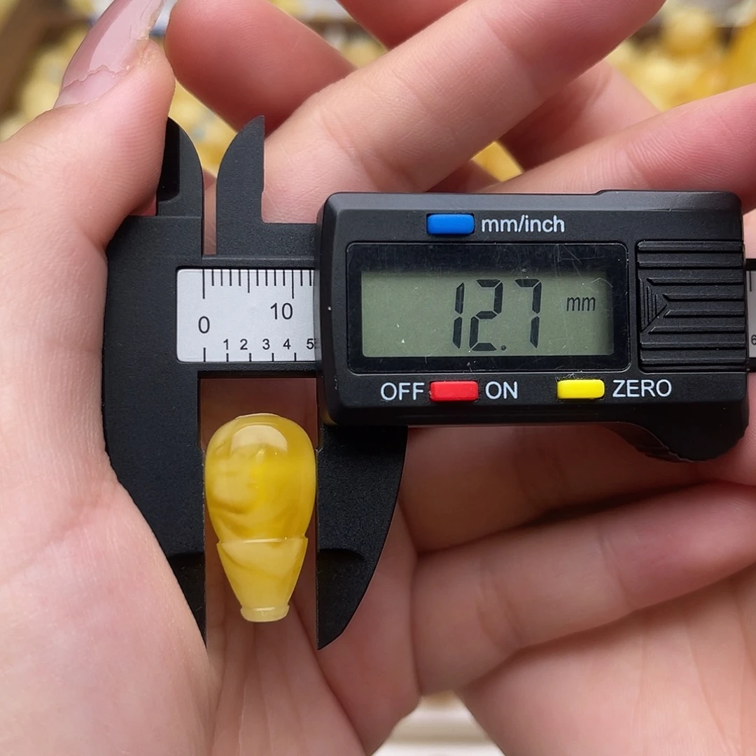 琥珀未镶嵌裸石蜜蜡三通微瑕