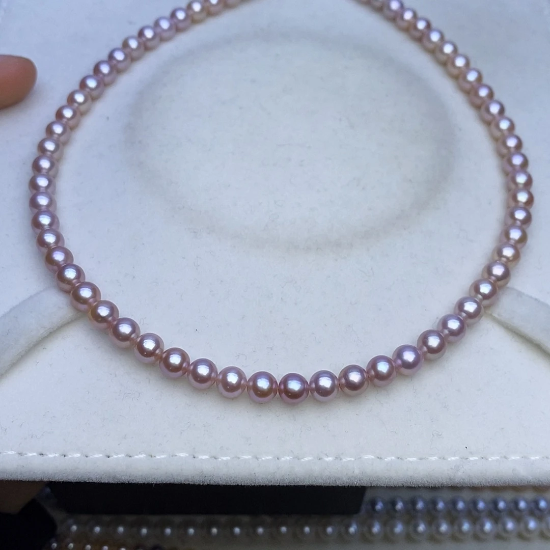 未镶嵌淡水珍珠颈饰粉紫