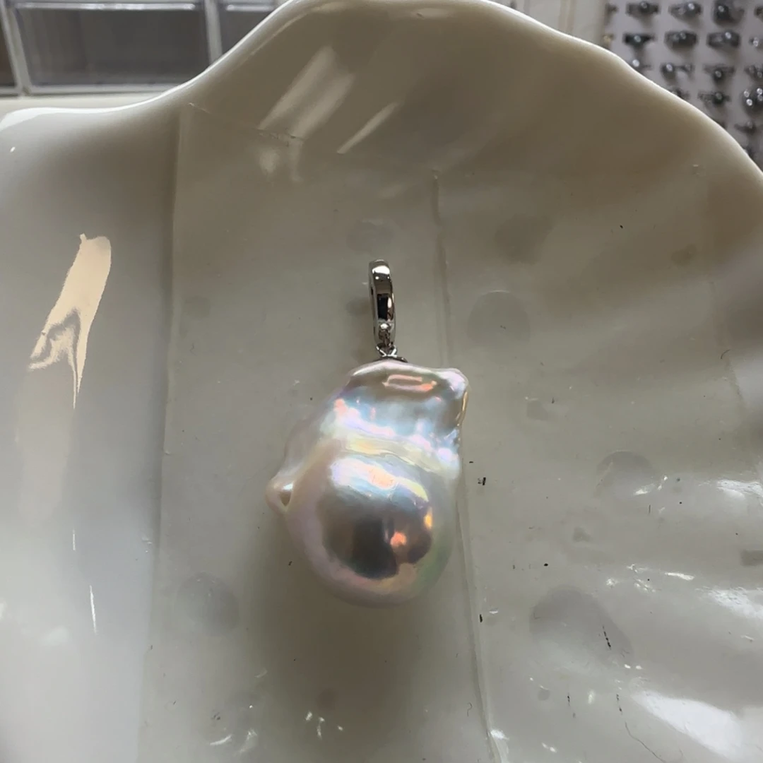银S925镶嵌颈饰淡水珍珠