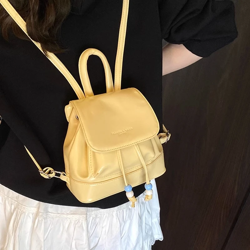 时尚大学生上课双肩包包女2025新款百搭迷你小背包外出旅行包书包