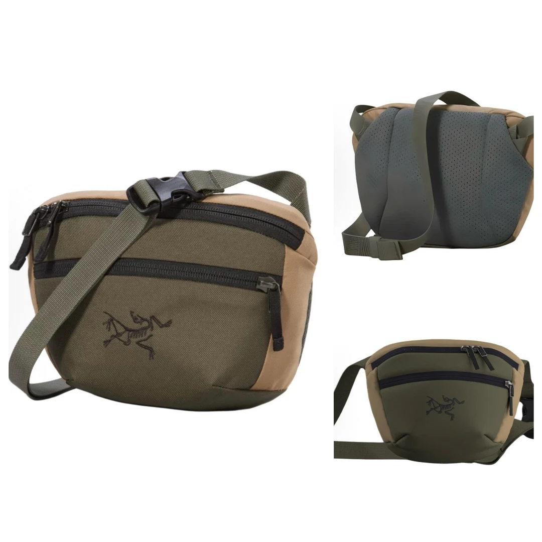 【Jessie专属】始祖鸟 Mantis 时尚运动便携 涤纶腰包斜挎包 复古绿