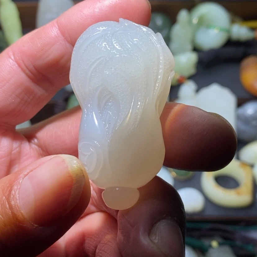 【闪购商品】和田玉挂件未镶嵌沙**鹰