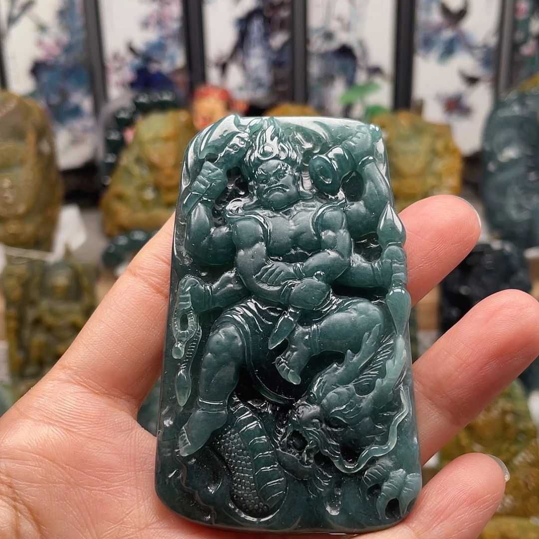 翡翠未镶嵌颈饰天然翡翠a货不动