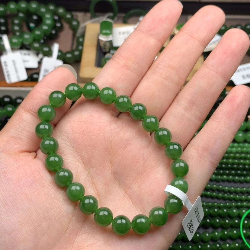 【闪购商品】未镶嵌手串和田玉（碧玉）周*江