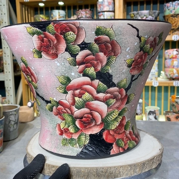 红陶景德镇艺术手绘作品