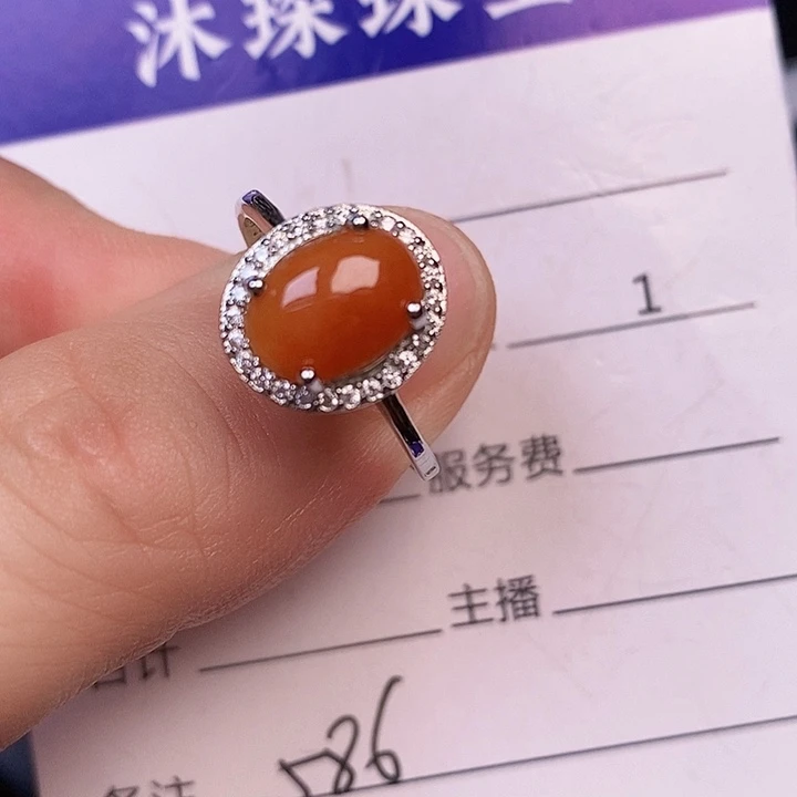翡翠戒指银S925镶嵌