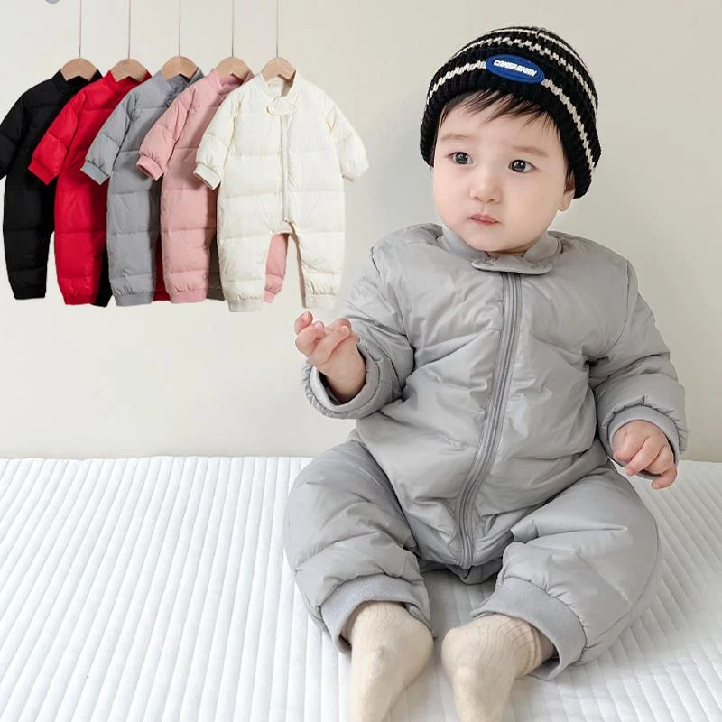 羽绒服婴儿宝宝连体衣冬装儿童新生儿女童婴幼儿秋冬季轻薄加厚保