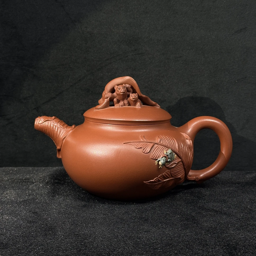 14/SLB020/桑黎兵/紫砂壶听雨/龙山红泥