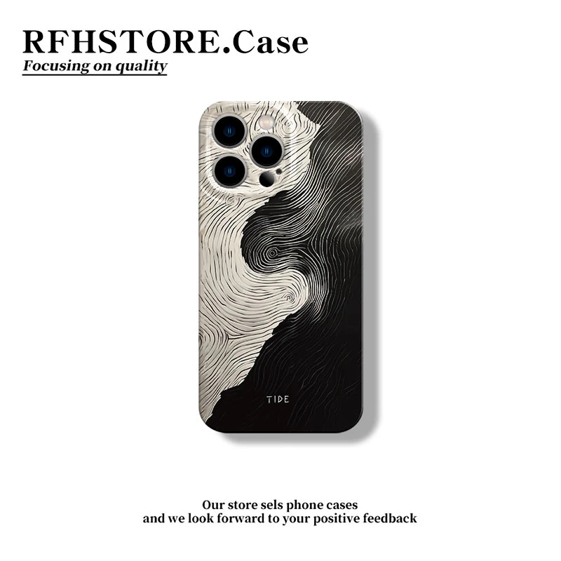 闪度侠高级潮汐年轮适用iPhone16/15菲林手机壳华为oppo小米vivo