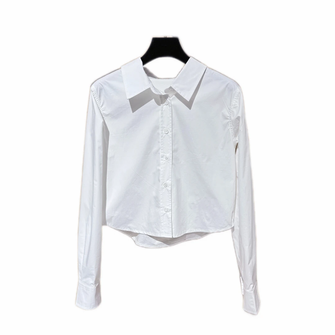 《猪猪出品》百搭高级时尚翻领长袖小众女装衬衫131