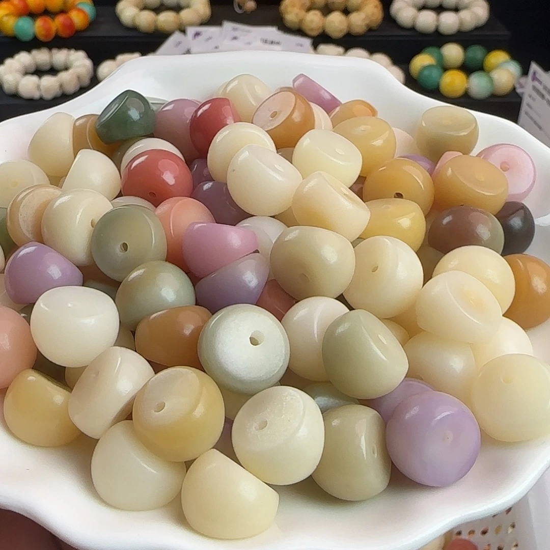 手串菩提根/象牙果微瑕疵卡14玛卡龙蒜瓣50颗