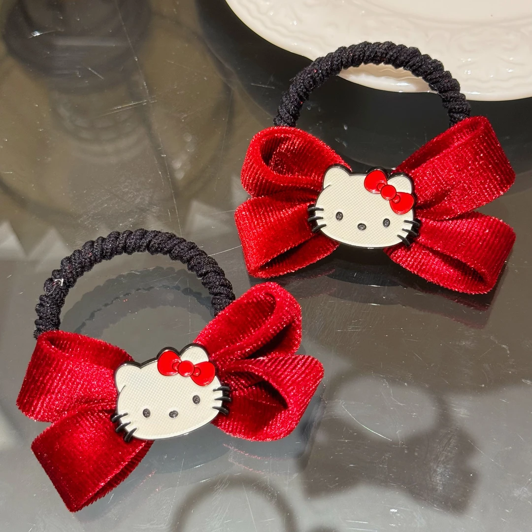 雏奇精选 红色KT猫发绳【一对】