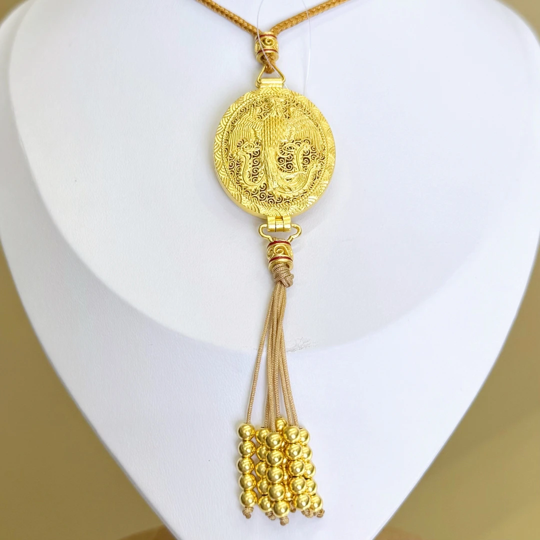 足金999 时尚古法香囊轻奢吊坠