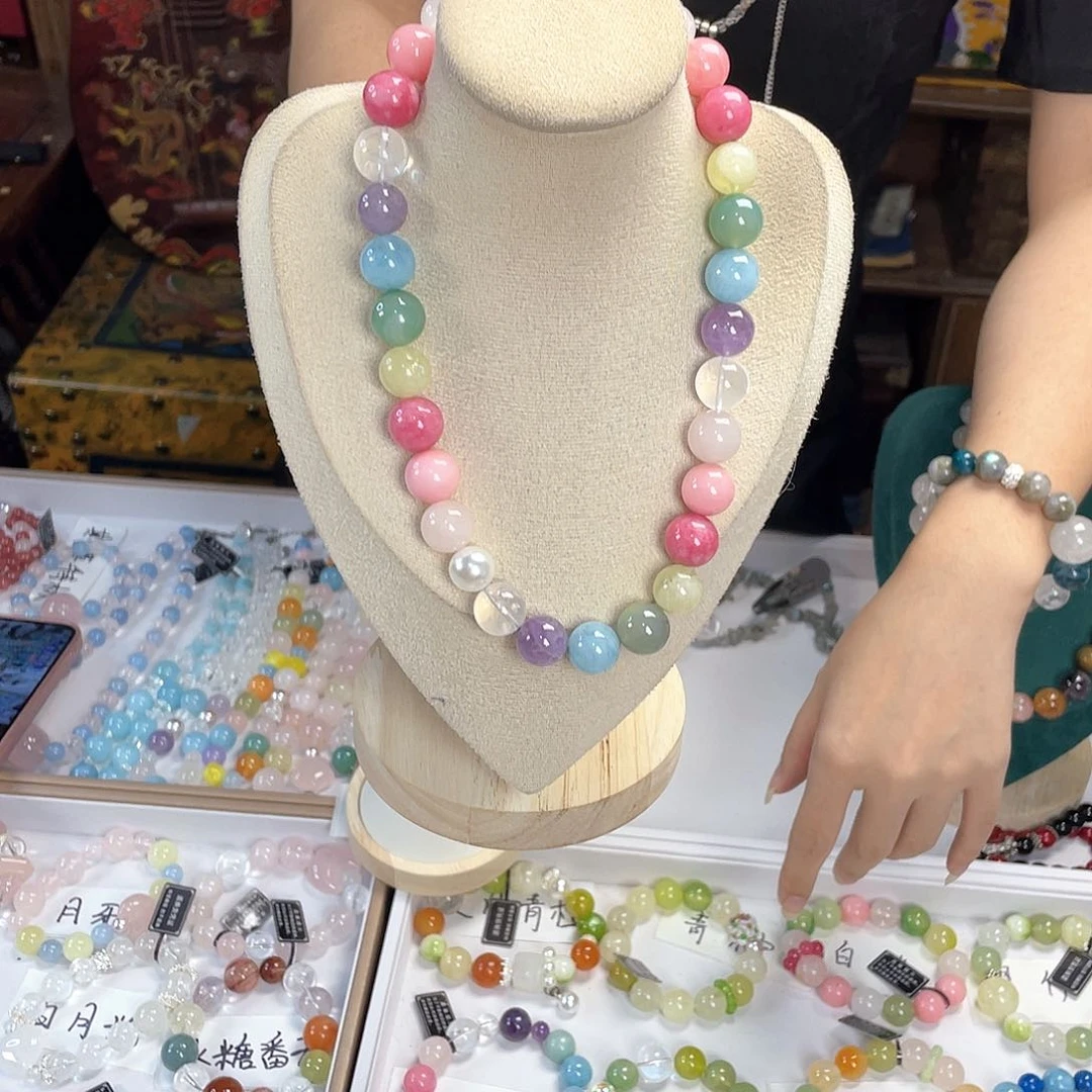 水晶手链银S925镀金镶嵌