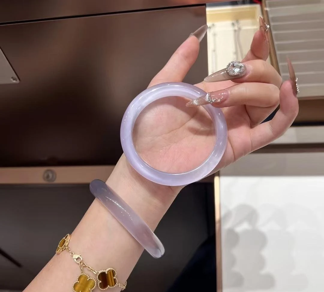 【紫罗兰手镯】高冰透 巨显白气质美人镯精品款