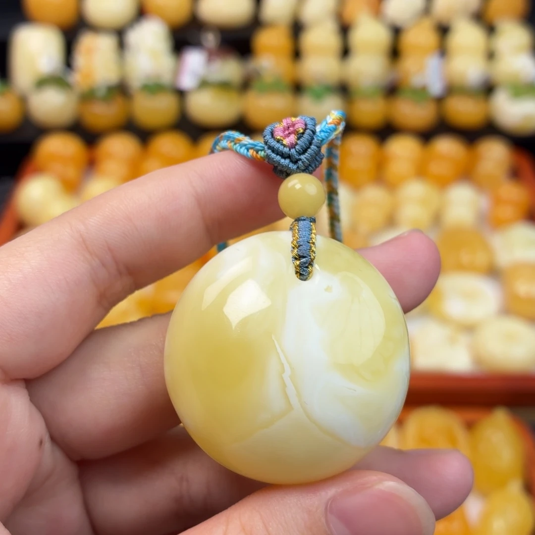 蜜蜡未镶嵌毛衣链蜜蜡