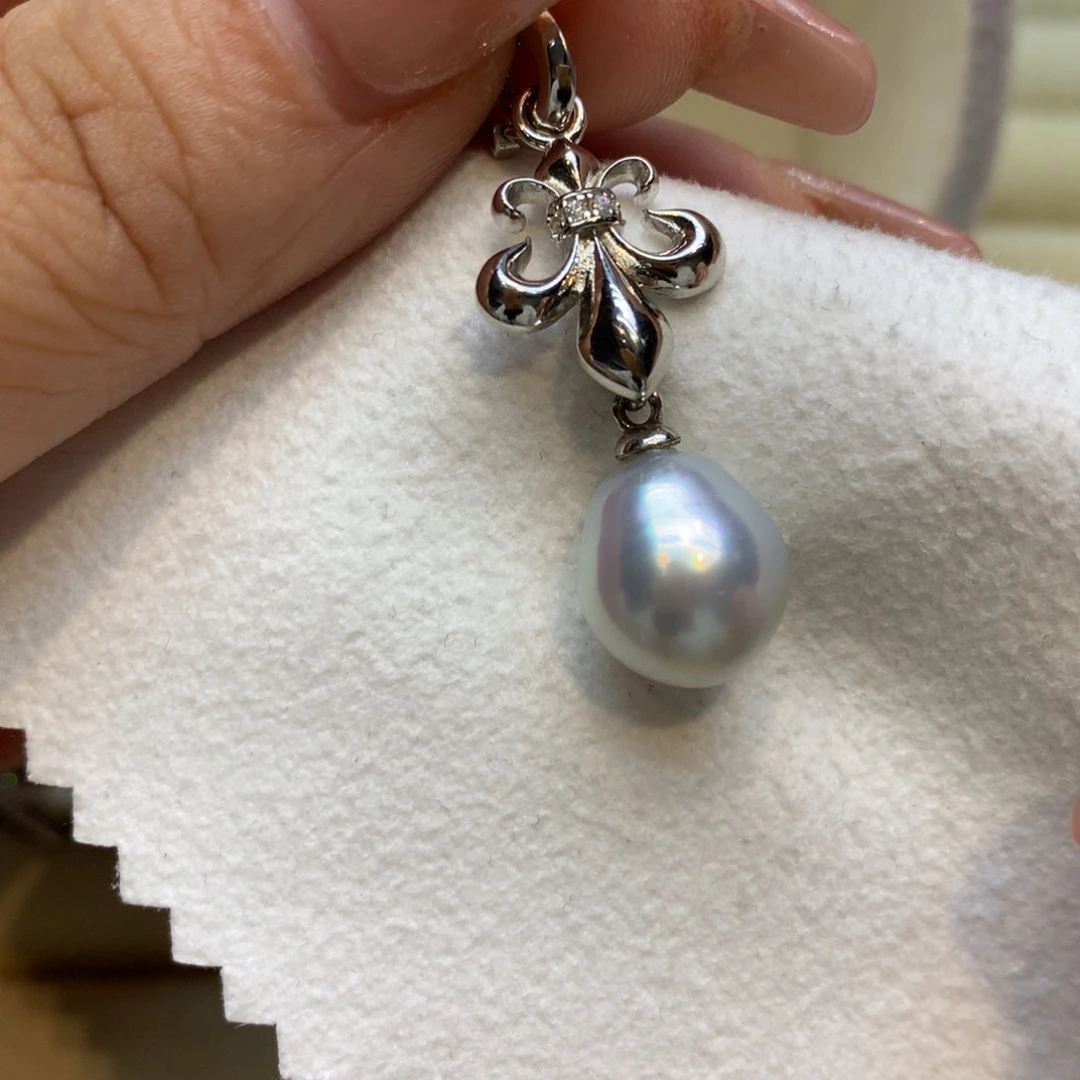 颈饰银S925镶嵌海水珍珠