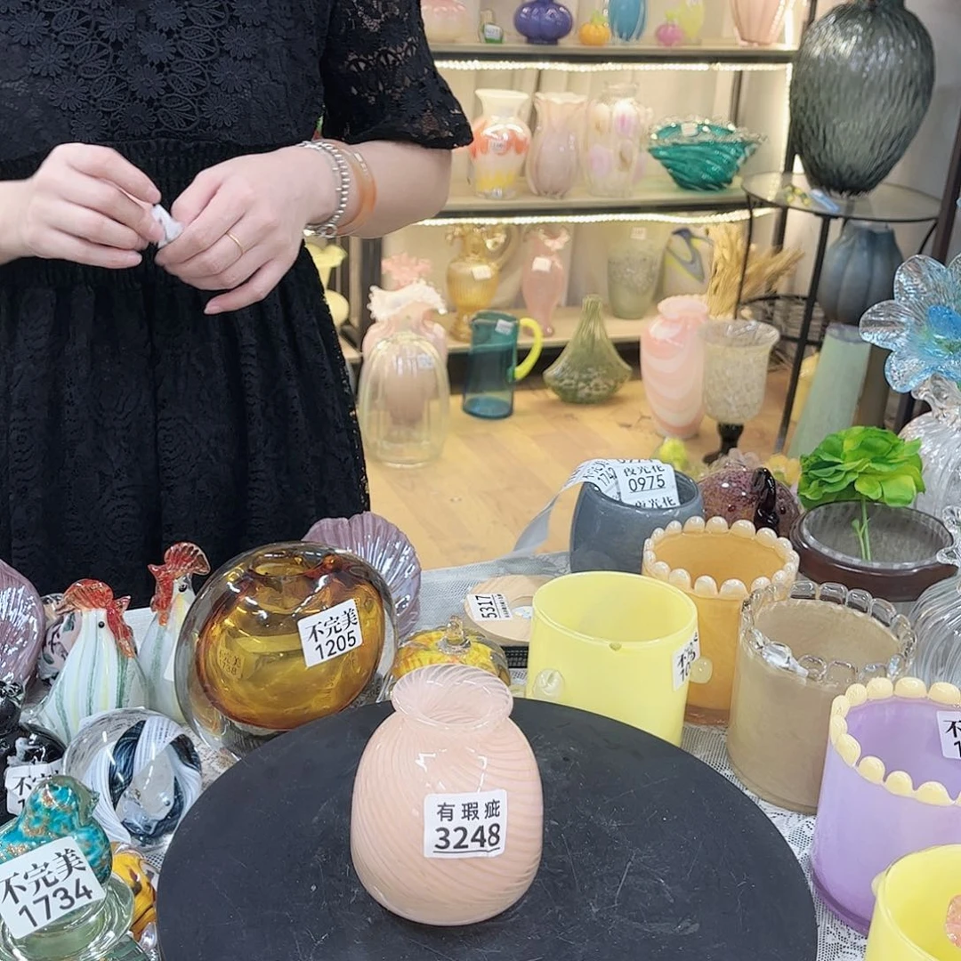 不完美家悦琉璃摆件瑕疵