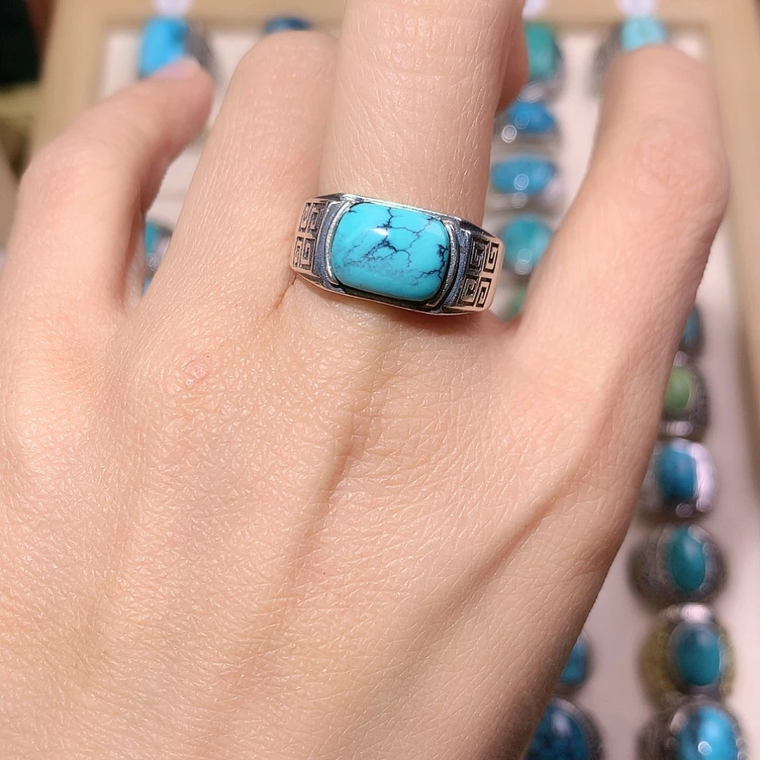 绿松石银S925镶嵌颈饰