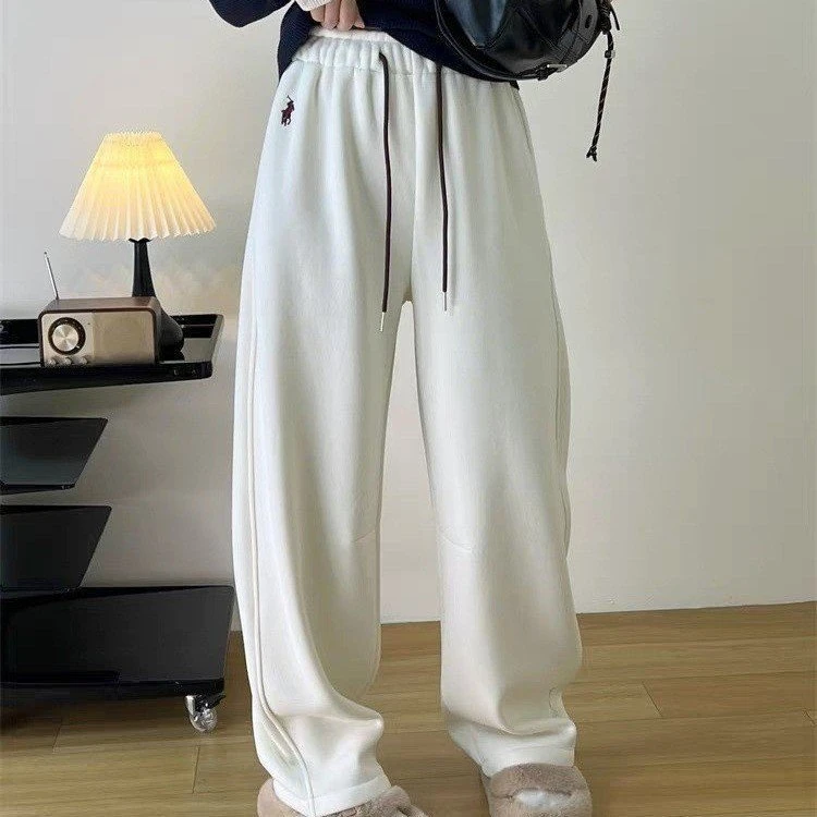 2025春季新款弯刀卫裤休闲阔腿显瘦直筒拖地高腰垂感阔腿宽松