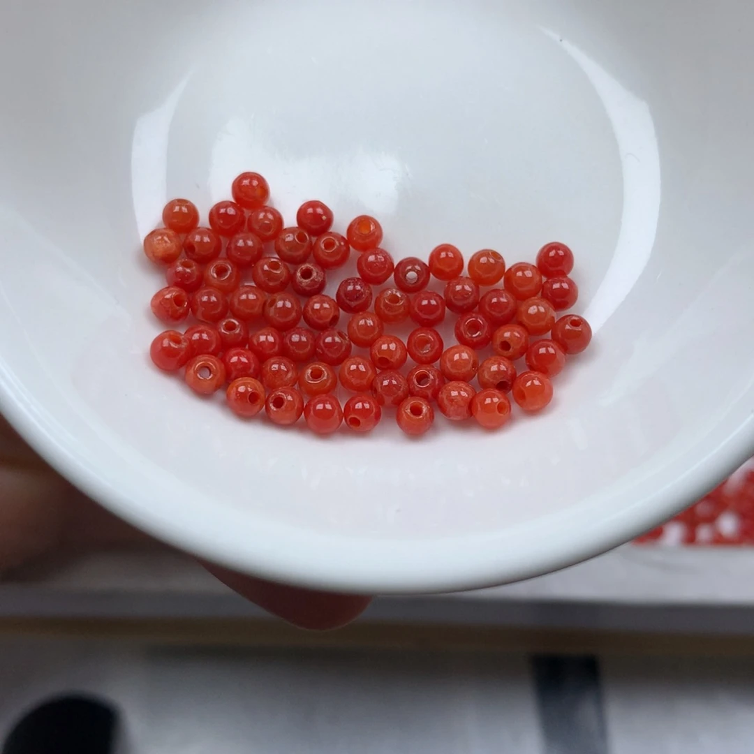 翡翠颈饰未镶嵌卡3➕。60颗。单圈。