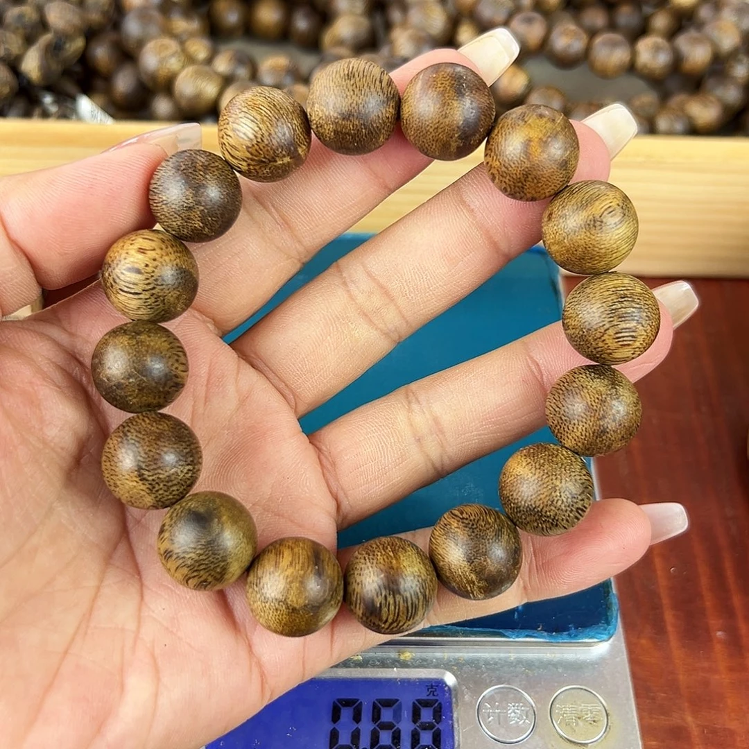 沉香碎屑沉香卡14圆珠单圈13g陆河