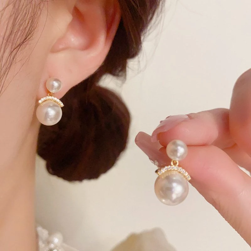 925银耳饰 轻奢S925银针耳环耳针小众珍珠优雅时尚设计感耳钉